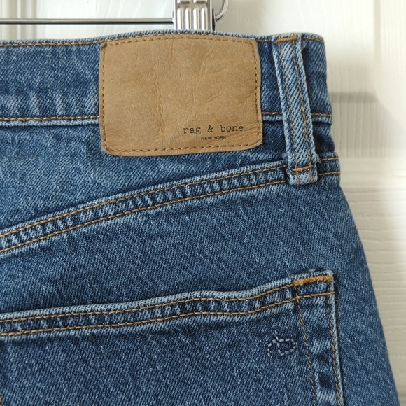 Rag & Bone Wren High Rise Slim Fit Straight Leg Ankle Cropped Jeans Huntley 29 - Picture 14 of 16